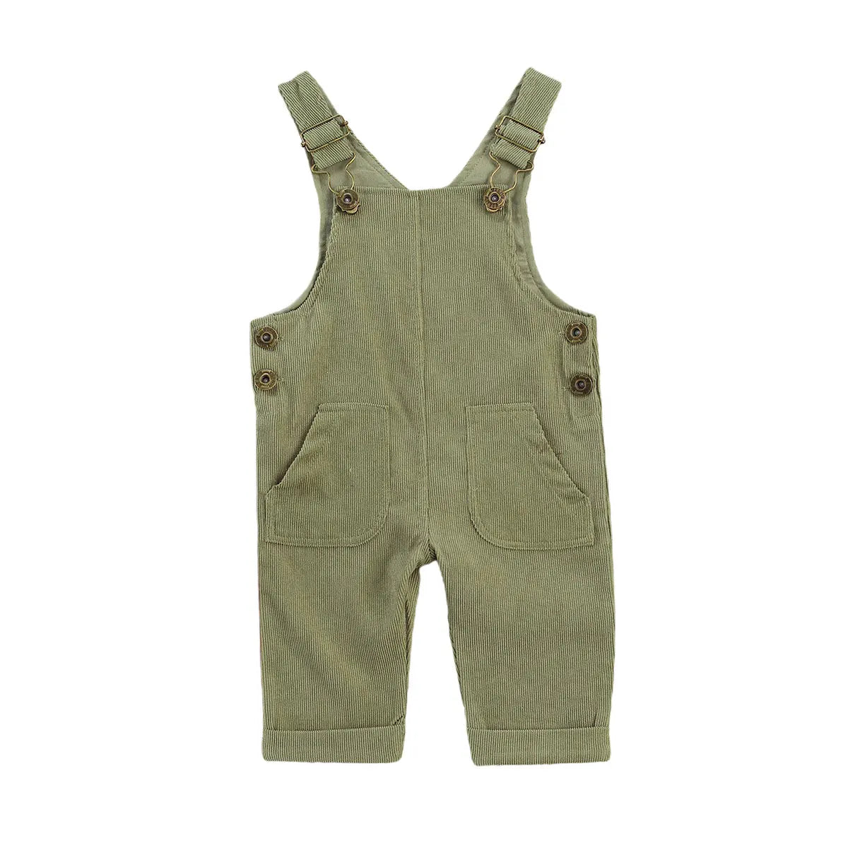 Baby Overalls Corduroy Pocket Romper Jumpsuit