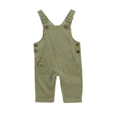 Babyoveraller Corduroy Pocket Romper Jumpsuit