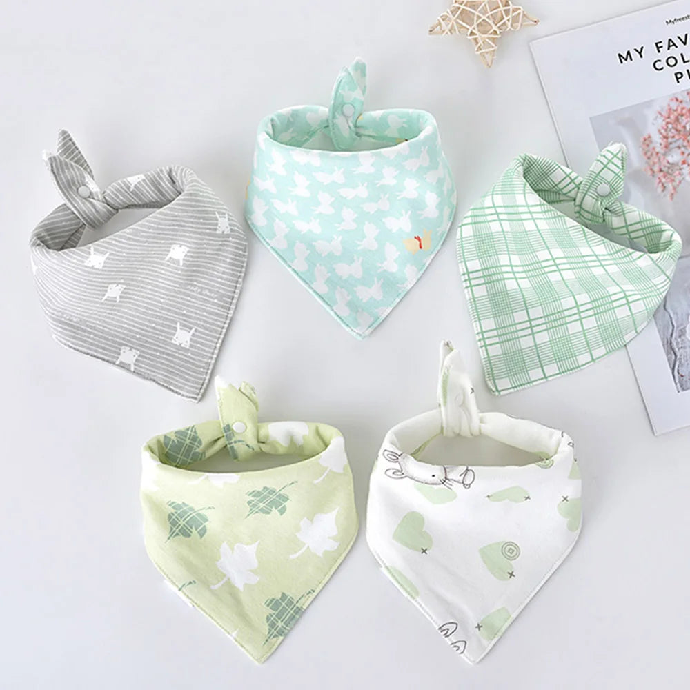 Baby Triangle Double Cotton Feeding Bibs