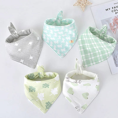 Baby Triangle Double Cotton Feeding Bibs