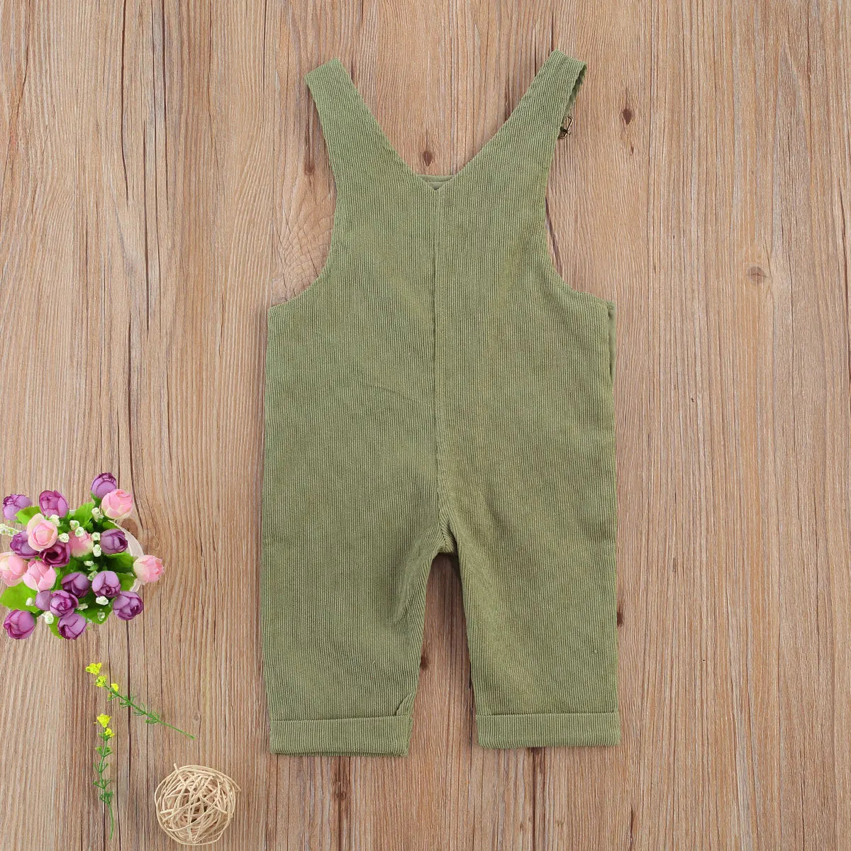 Babyoveraller Corduroy Pocket Romper Jumpsuit