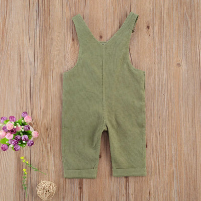 Baby-Overall aus Cord mit Tasche, Strampler