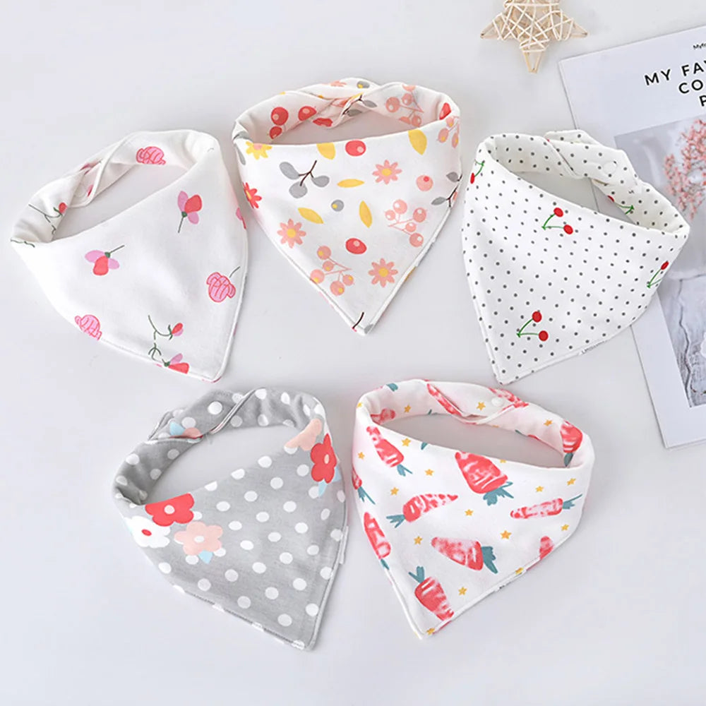 Baby Triangle Double Cotton Feeding Bibs