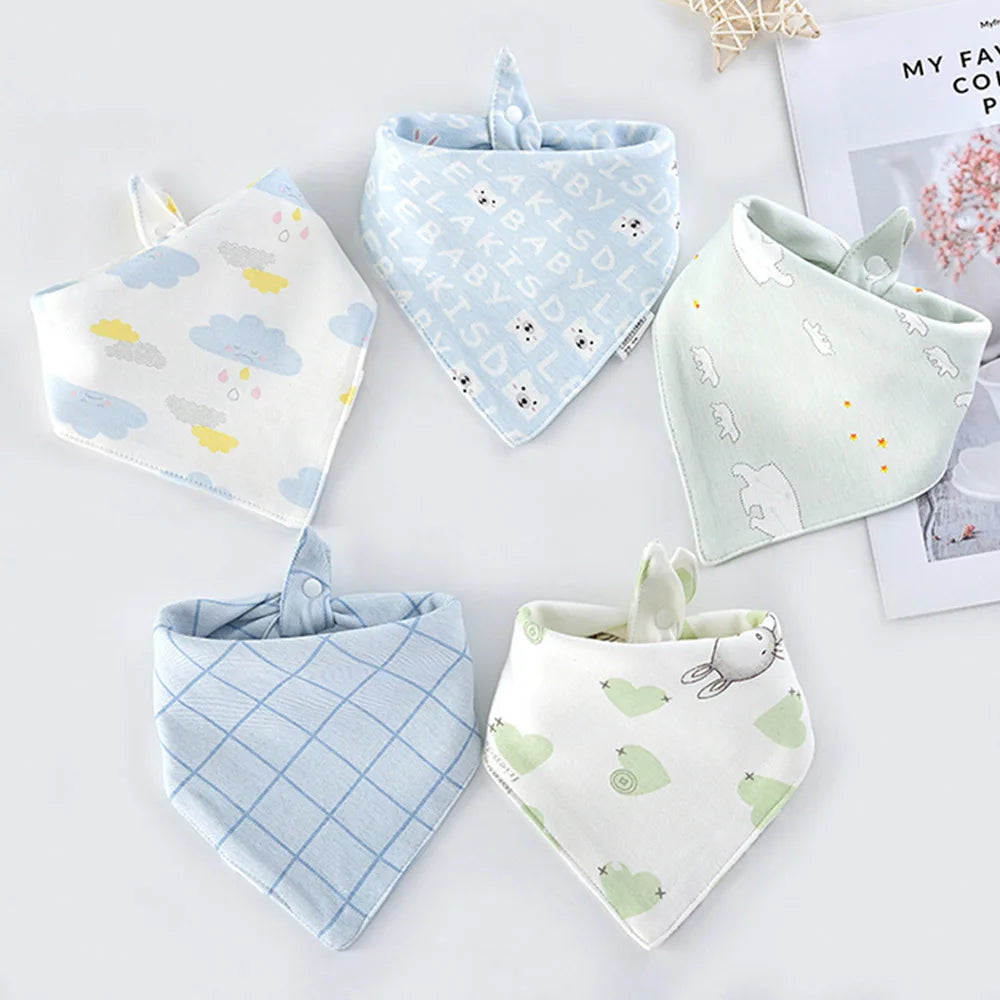 Baby Triangle Double Cotton Feeding Bibs