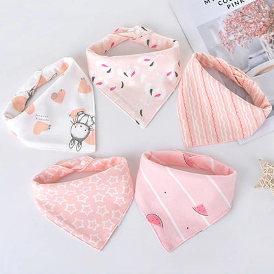 Baby Triangle Double Cotton Feeding Bibs