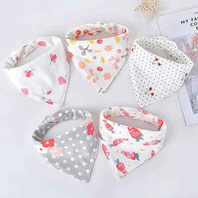 Baby Triangle Double Cotton Feeding Bibs