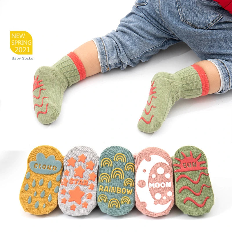 Children's  Anti Slip Striped Spring Socks