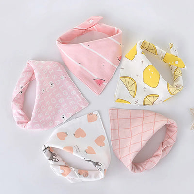 Baby Triangle Double Cotton Feeding Bibs