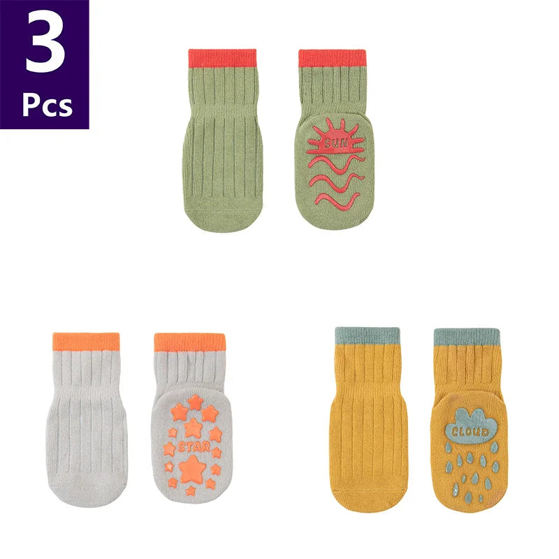 Children's  Anti Slip Striped Spring Socks