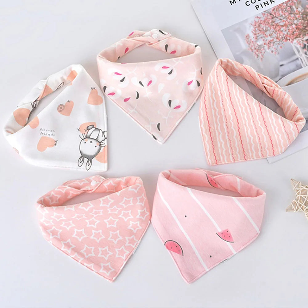 Baby Triangle Double Cotton Feeding Bibs