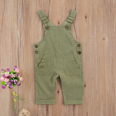 Baby-Overall aus Cord mit Tasche, Strampler