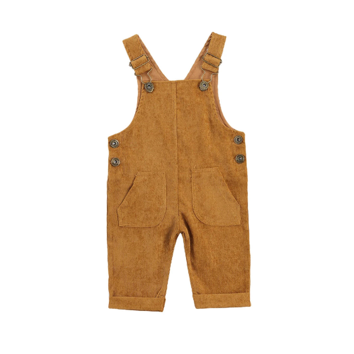 Baby Overalls Corduroy Pocket Romper Jumpsuit