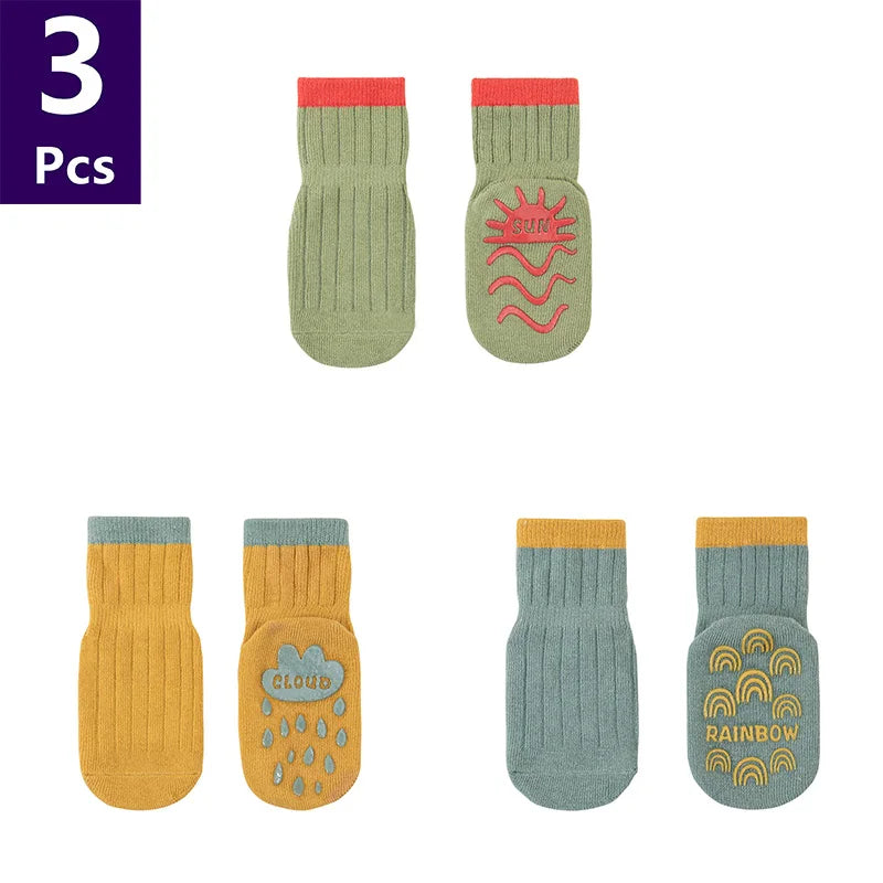 Children's  Anti Slip Striped Spring Socks