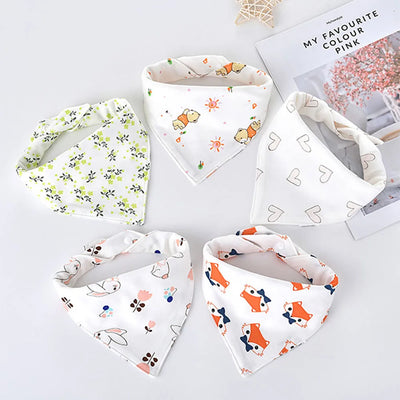 Baby Triangle Double Cotton Feeding Bibs