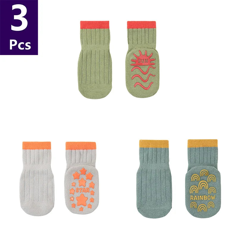 Children's  Anti Slip Striped Spring Socks