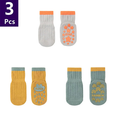 Children's  Anti Slip Striped Spring Socks