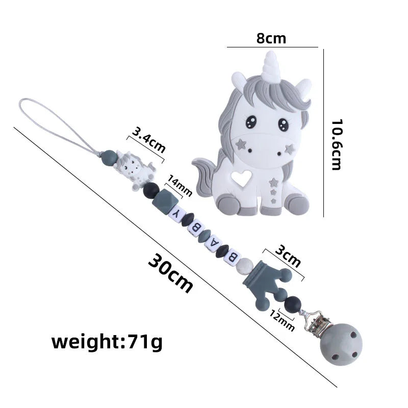 Baby-Schnullerkette mit individuellem Namen