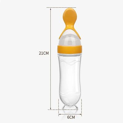 Baby-Fütterungslöffelflasche aus Silikon