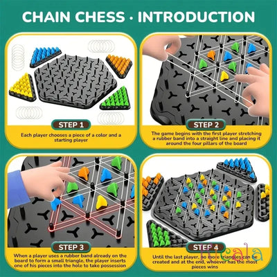 Kids Chain Triangle Chess Board Toy