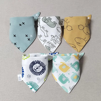 Baby Triangle Double Cotton Feeding Bibs