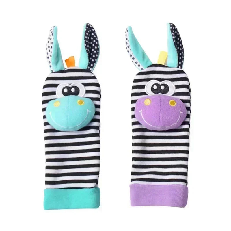 Baby Wrist Strap +Rattle Socks Bug Toy