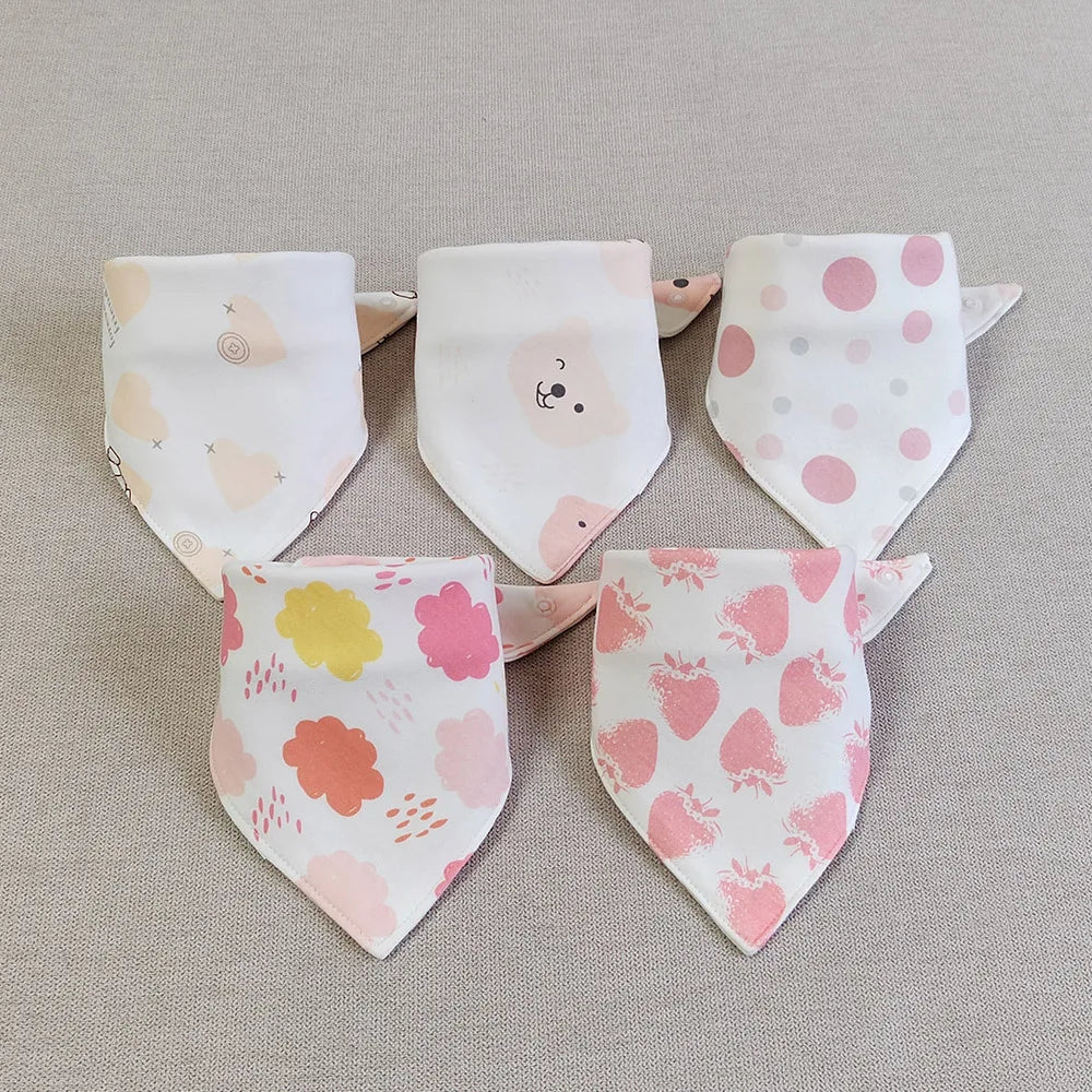 Baby Triangle Double Cotton Feeding Bibs