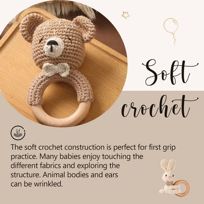 Baby Crochet Bunny Rattle Ring