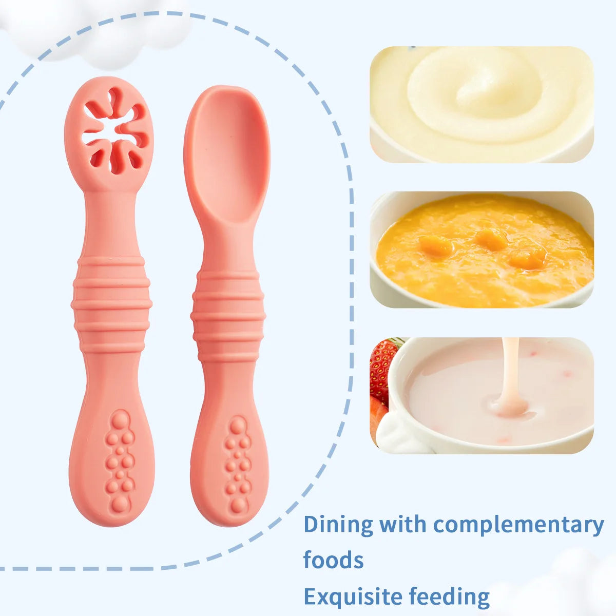 Baby Silicone Grinding Training Spoon