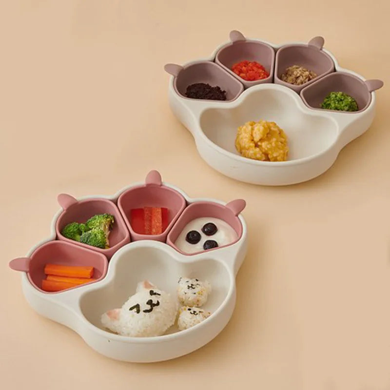 Children Cat Claws Silicone Meal Dish Plate