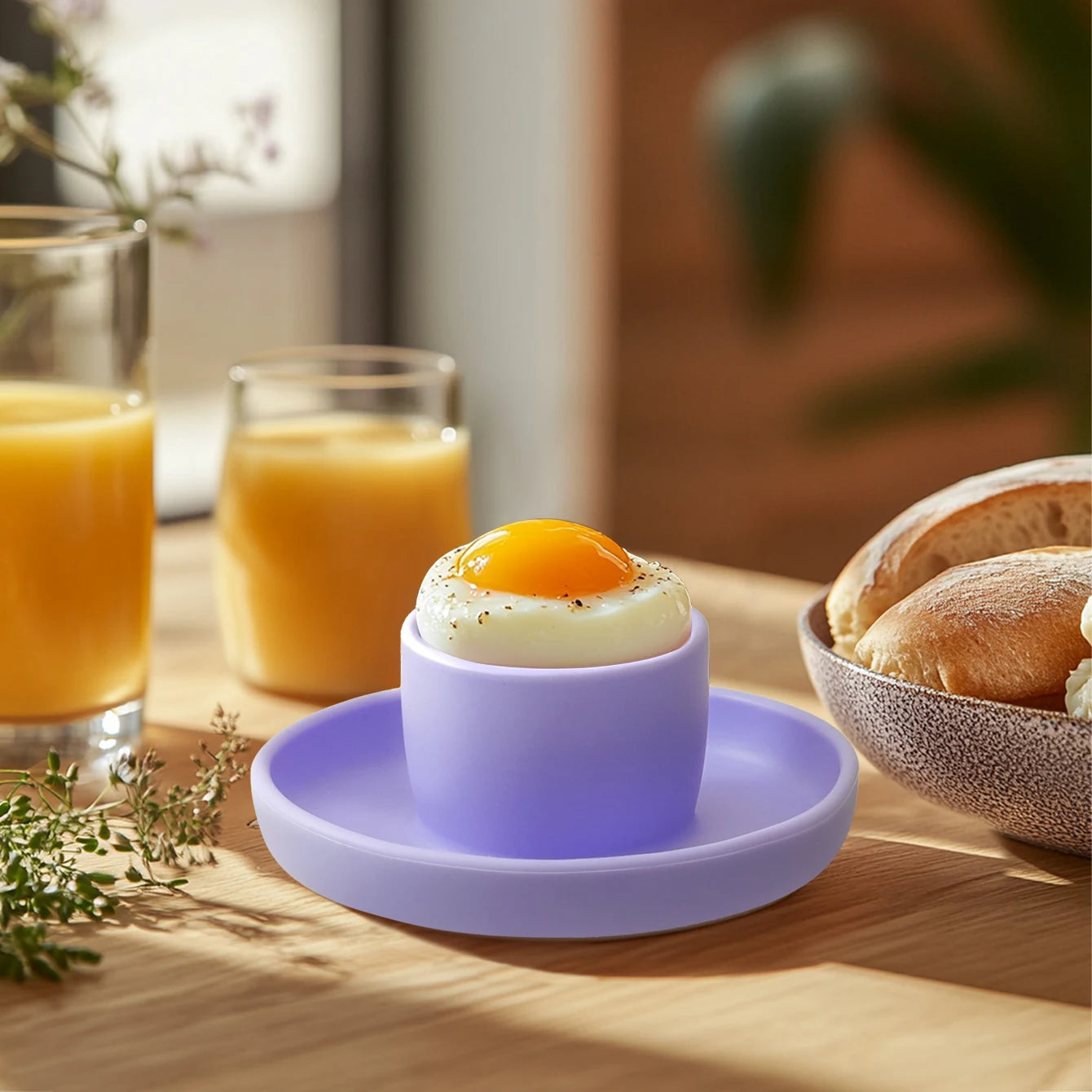 Baby Portable Silicone Boiled Egg Tray