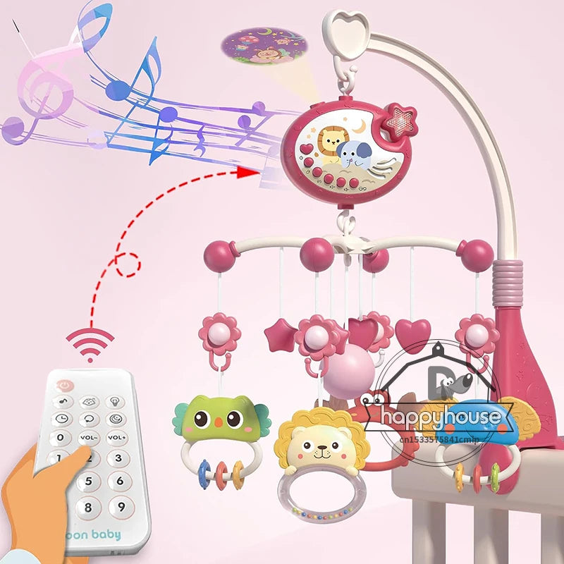 Baby-Musikalisches Krippen-Mobile mit Lichtern und Musikspielzeug