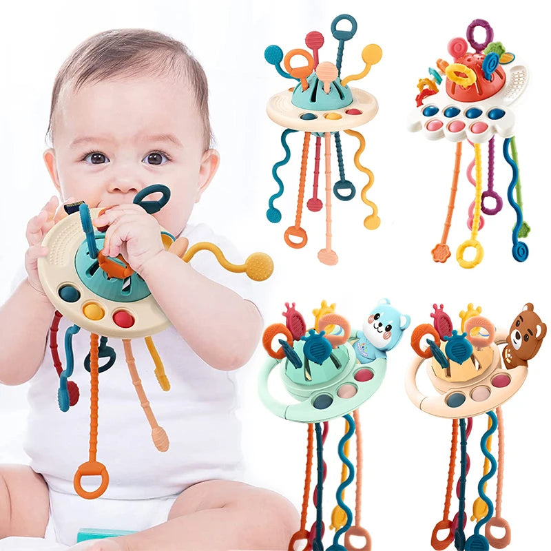 Baby Pull String Sensory Montessori Toy