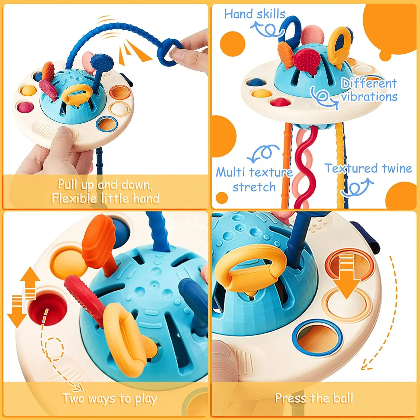 Baby Pull String Sensory Montessori Toy