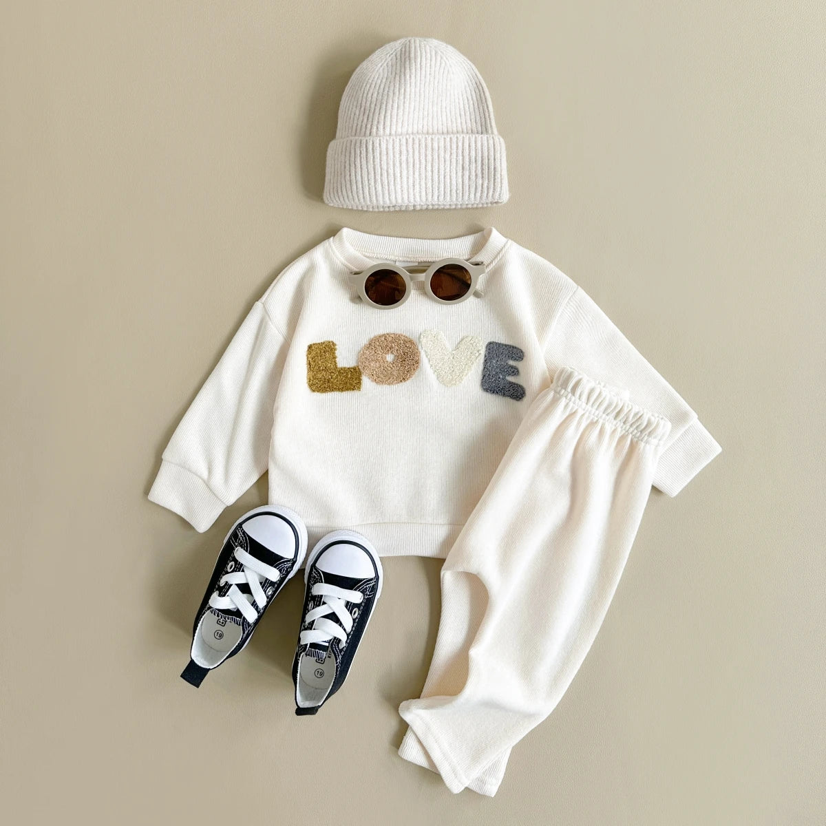 Baby Letter Long Sleeve Infant Outfit Set