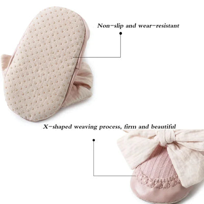 Baby Anti-Slip mjuka golvsockor i bomull