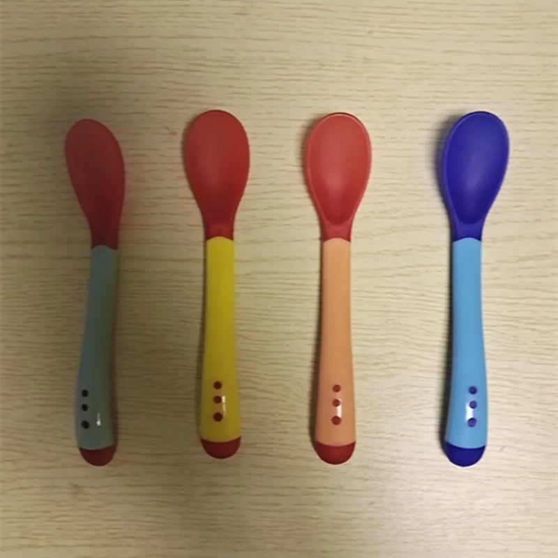 Baby Safety Silicone Temperature Sensing Spoon