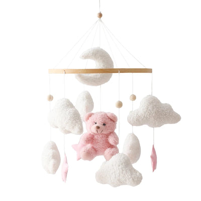 Soft Felt Teddy Bear Wooden Crib Toy