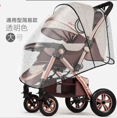 Transparenter, atmungsaktiver Regenschutz für Kinderwagen