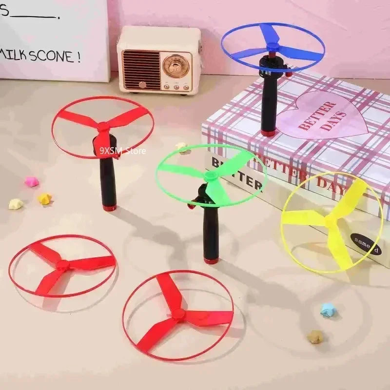 Kids Pull String Flying Disc Propeller Toy