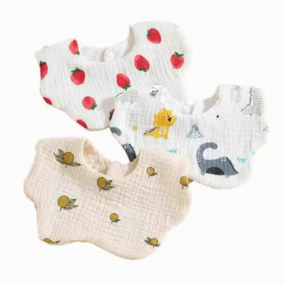 Baby Style Soft Cotton Feeding Bibs