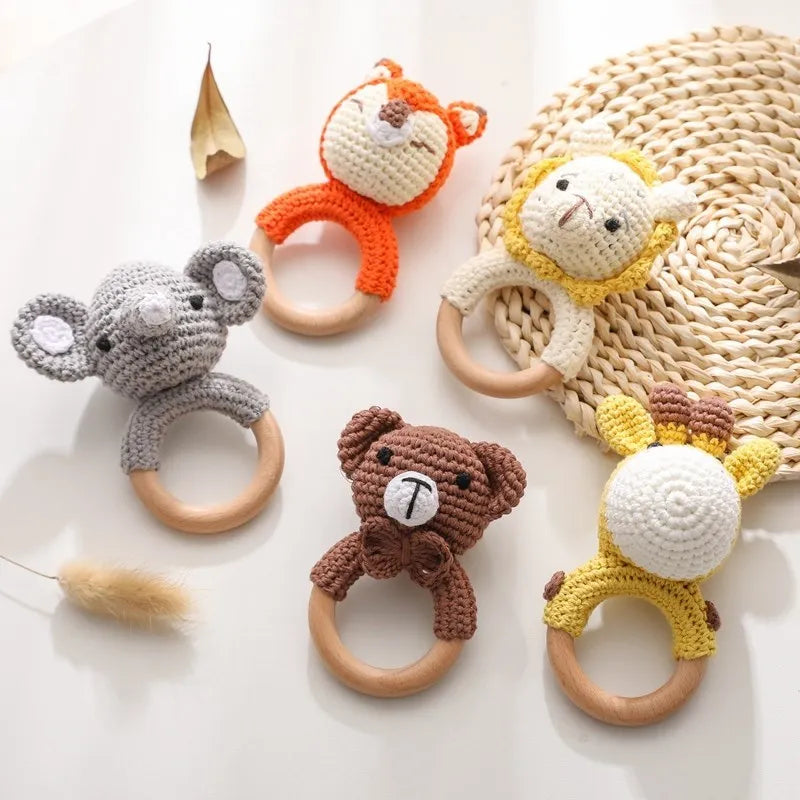 Baby Crochet Bunny Rattle Ring