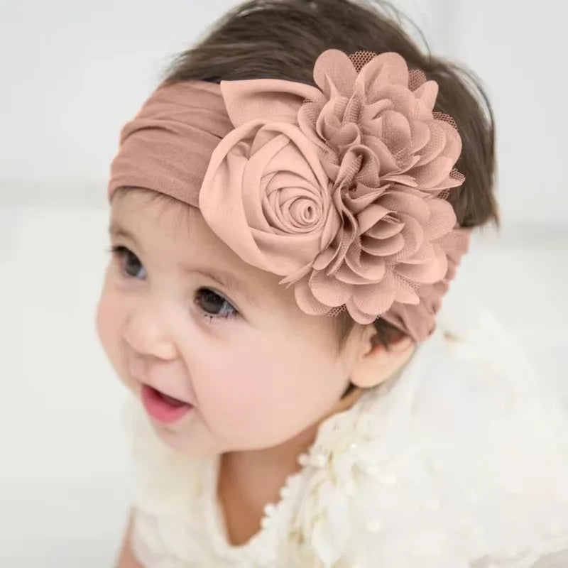 Weiches, stylisches Haar-Stirnband mit Blumenmuster für Babys