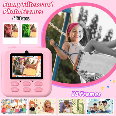 Kids HD Dual Lens Print Digital Camera Toy