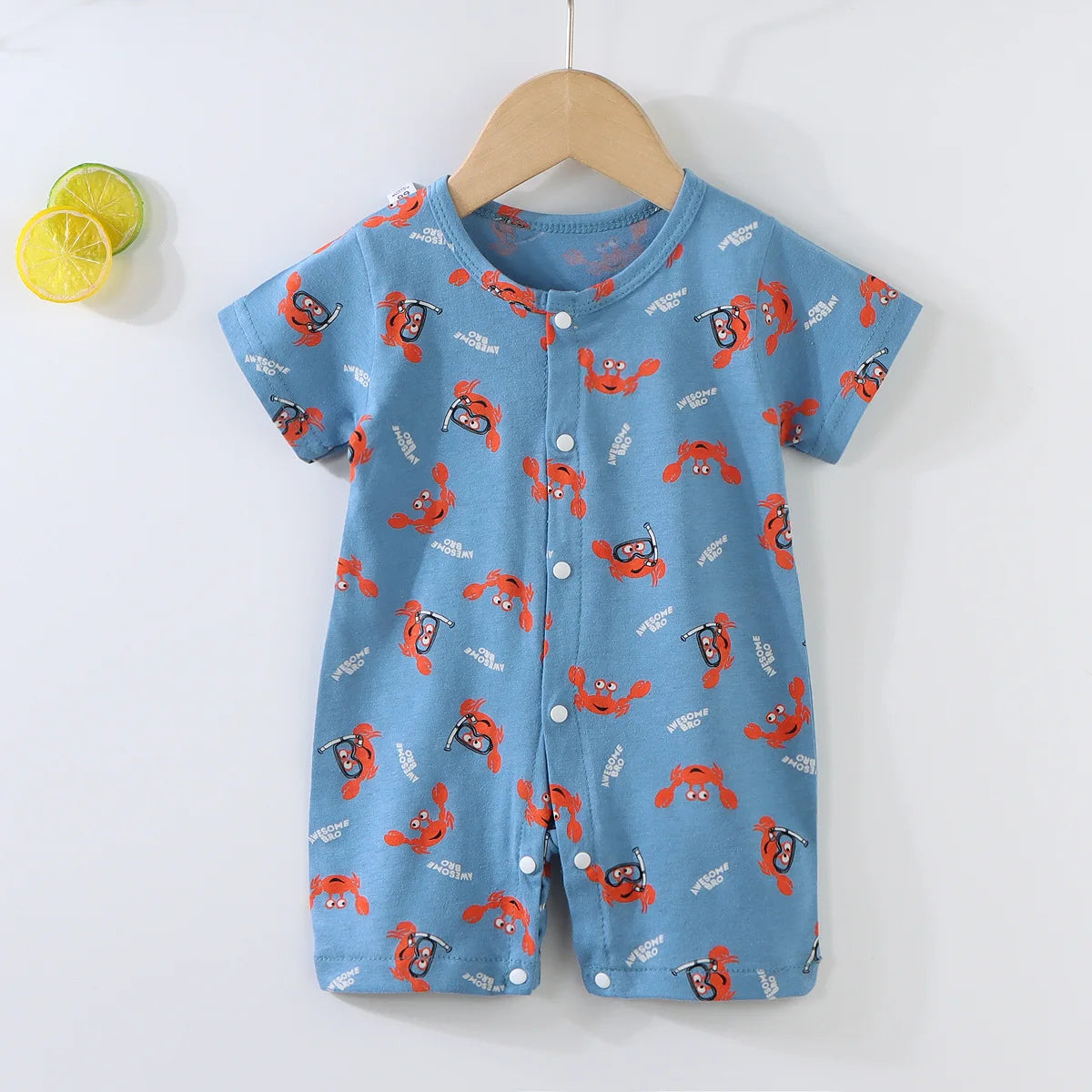 Baby kortärmad Onesies klätterbyxa