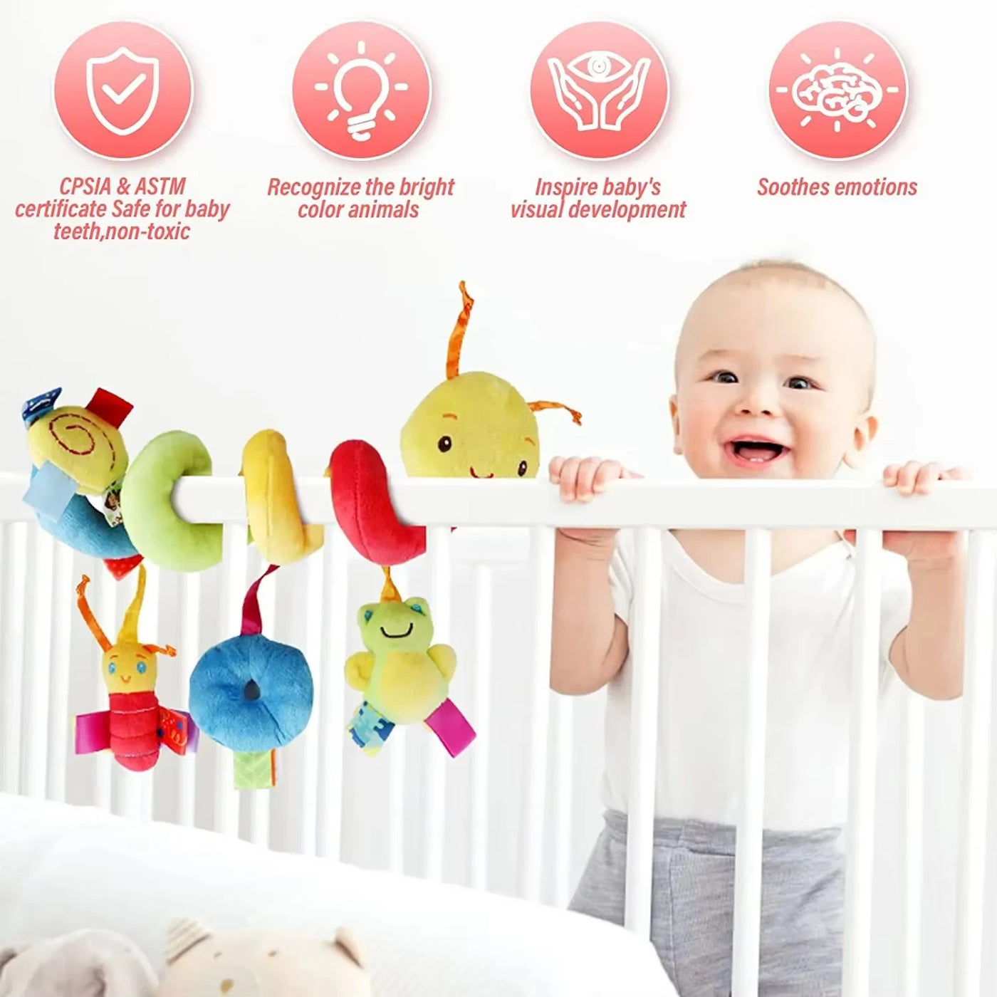 Baby Soft Crib Hanging Rattles Toy