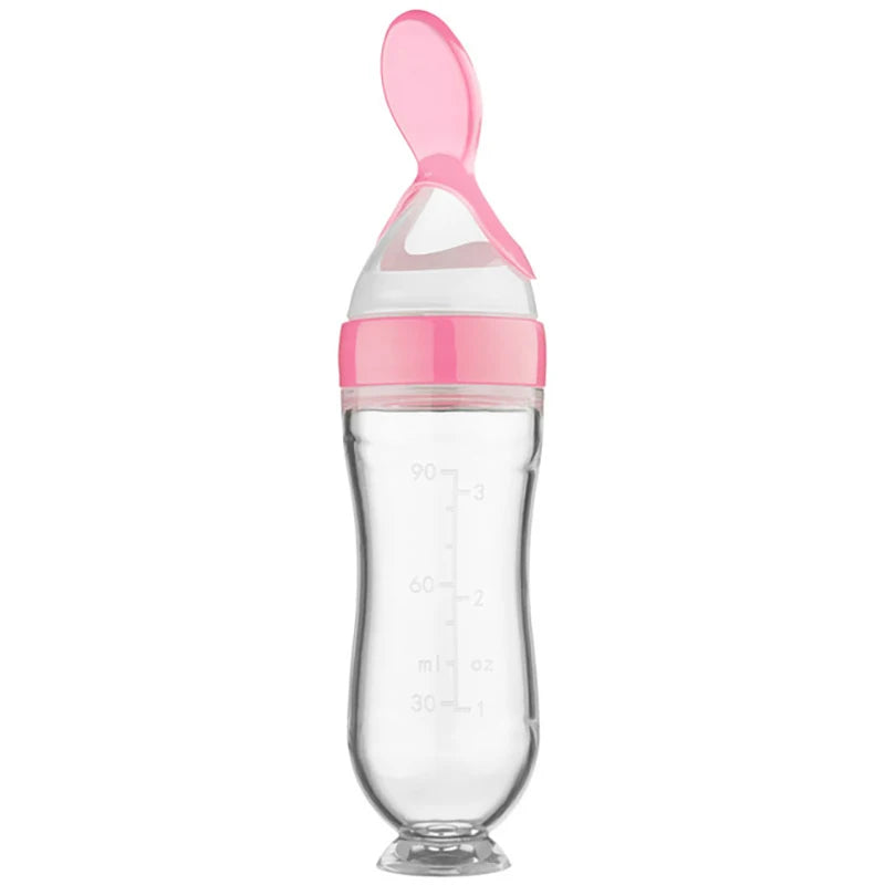 Baby-Fütterungslöffelflasche aus Silikon