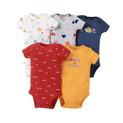 Baby bomull kortärmad jumpsuit