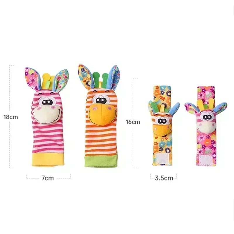 Baby Wrist Strap +Rattle Socks Bug Toy