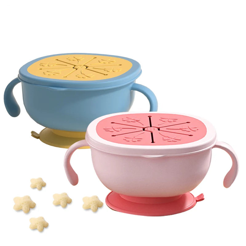 Baby High Suction Double Handle Snack Bowl