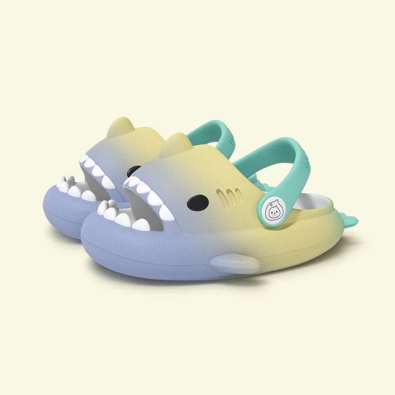 Baby Rainbow Gradient Shark Hole Shoes